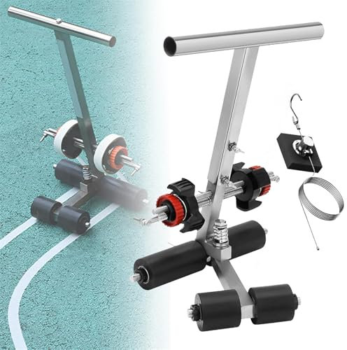 SFSLBFB Court Striping Line Tape Applicator Machine, Concrete Line Painter with Drawing Circle Kit, Parking Lot Striping Machine, Height 55~80cm