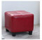 Repose-pieds moderne en cuir rouge chinois doux et antidérapant facile à nettoyer 30 x 30 x 35 cm