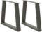 vidaXL Pieds de Table à Manger en Forme de V 2 pcs Anthracite Acier, Pied de Table, Pied Noir de Table à Manger, Pied de Table sur Pied