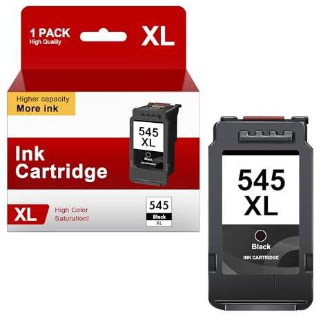 545 XL Schwarz Druckerpatronen Kompatibel für Canon 545XL PG545 PG-545 XL Patronen Schwarz für Canon Pixma TS3350 TS3150 TS3151 MX495 TS3450 TR4500 TR4550 TR4551 MG2550s MG2555s MG2950 (1 Pack)