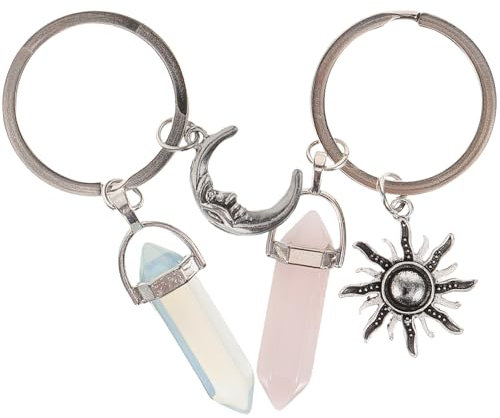 DEARMAMY 2St Paar Schlüsselanhänger einziehbarer Schlüsselanhänger Taschendekoration Schlüsselanhänger Orbit-Taste Sun sonnenschutzrollo dekorativer Schlüsselanhänger Metallschlüsselring