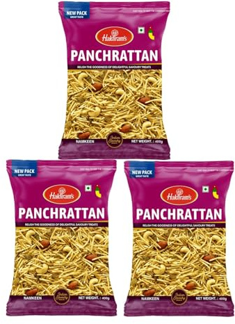 Haldiram's Panchratan Mix - 200g (Pack of 3) | Crunchy Blend of Nuts, Lentils & Spices | Perfect Snack for Every Occasion | Rich, Savory & Mildly Spiced
