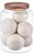 Eden & Willow Large Glass Storage Jar with Airtight Acacia Wooden Lid and | Borosilicate Glass Container for Kitchen Organisation (1, 2.5L)