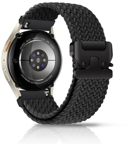 Chinberky 20mm Nylon Geflochtenes Armband Kompatibel mit Samsung Galaxy Watch 4/5/6/7/FE40mm 44mm Armband/5 Pro 4&6 Classic/Active 2 40mm 44mm/3 41mm/Gear Sport/Gear S2 Classic