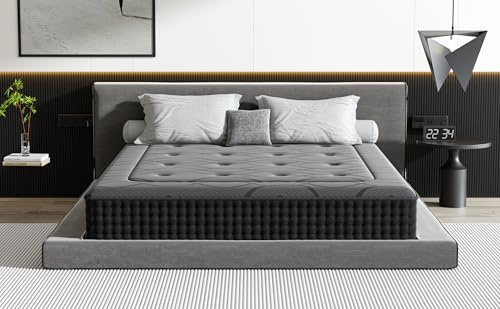 DEWINNER Matelas 140 x 190 x 30 cm, Mousse à mémoire de Forme, Ressorts individuels, Hauteur 30 cm, Absorbant l'humidité, Respirant, hypoallergénique et antibactérien