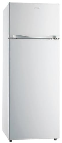 INFINITON Frigorifico Dos Puertas FG-A145B, 200 Litros, 143 cm de Altura, Defrost, LED Interior, E, Diseño con Tirador Integrado, Ancho 55 cm, Regulación en Altura, Puerta Reversible, Blanco