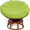 DRXRD Nur Papasan-Kissenbezug, Outdoor-Indoor-Papasan-Stuhlkissenbezüge, wasserdichter Papasan-Schonbezug, Papasan-Bezüge für Kissen mit Reißverschluss und Bändern, maschinenwaschbar Green 120cm/47in