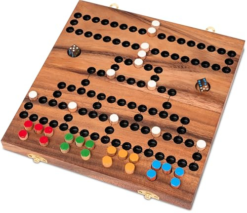 LOGOPLAY Blockade für 2 bis 4 Spieler mit Metallverschluss - Spielfeld 26 x 27 cm zusammenklappbar