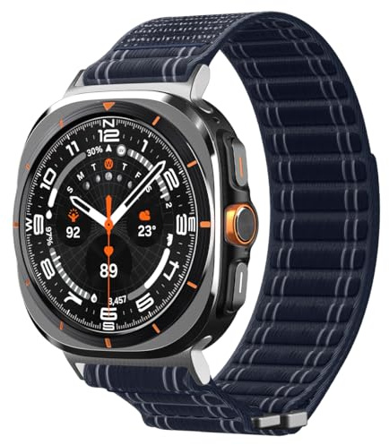 Spigen WBF0 Armband für Samsung Galaxy Watch Ultra 2/1 47mm | Atmungsaktives, sportliches Nylonarmband mit Klettverschluss für Training und Alltag, für Modelle 2026–2024