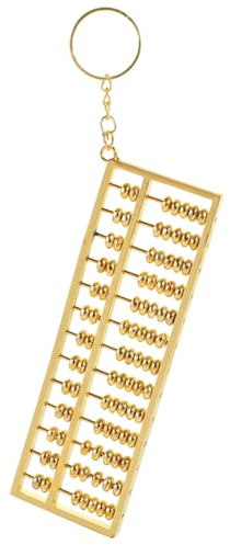 VANZACK Pendentif Boulier Rétro En Alliage Porte-Clés Boulier Chinois Mini 4.88 X 1.57 X 0.28 Pouces Accessoire De Sac Et Décoration Pour Maison Bureau 1 Pièce