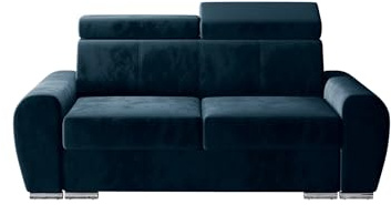 Schlafsofa Apollo 2, Sofa mit Schlaffunktion, Farbe: Rot, Velourstoff