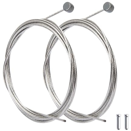 2x Câble de Frein Vélo 1,5mm x 1700mm Acier Inoxydable Câble Interne pour Frein à Étrier, V-Brake, Frein à Disque Mécanique Pour VTT, Route, VTC, Trekking