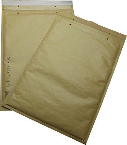 30 St. Luftpolster Versandtaschen Gr. 9 I braun/gold/gelb 320 x 455 mm Briefumschläge DIN A3