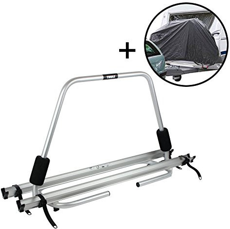 'Timon Porte-vélos Thule Caravan Light pour 2 Vélos pliable 4,7 kg seulement avec étui vélo (L x H x P : 100 x 55 x 162 cm) pour caravane