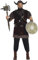 FIESTAS GUIRCA | Costume de Viking Adulte (54-56/XL) - Robe, Bandeau, Ceinture, Cornes et Manchons - Tenue de Guerrier Nordique pour Halloween, Carnaval et Fêtes Costumées - Homme - Marron et Gris