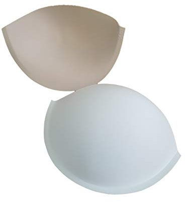 New Gel Filled Soft Feel Sew in Bra Cups - Ivory or Nude - C/D or D/DD (Ivory, C/D)