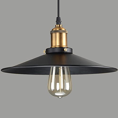 Métal Retro Suspension Luminaire Industrielle Vintage Plafonnier Lustre Edison Culot E27 Eclairage de Plafond Suspension Plafonnier Luminaire (22cm)(E27 Ampoule non incluse)