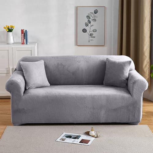 PETCUTE Sesselbezüge Elastische Sesselbezüge Dicke Sofabezüge Sofabezüge Grau