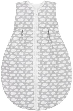 Alvi Kugelschlafsack Molton Sommerschlafsack | Babyschlafsack ärmellos 100% Baumwolle | Unwattierter Außensack | Leichter Baumwoll-Schlafsack