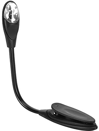 AUNMAS Mini-LED-Buchleuchte, Tragbare Flexible Leselampe für die Augenpflege mit Klemme, für Bücherwürmer, Kinder, Schlafzimmerreisen (schwarz)