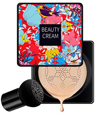 J-ouuo Mushroom Head Air Cushion Foundation, Concealer Feuchtigkeitsspendende CC-Creme BB-Creme, Aufhellende Make-up-Basis Langlebige flüssige Foundation