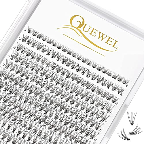 Individual Lashes QUEWEL Cluster Lashes 240Pcs Individual Eyelash Extensions