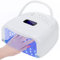 NailShow UV LED Nail Lamp, 60W Professional Rechargeable, 4 Timer Settings, Gel Nail Polish Dryer, 42pcs LED UV Lights, Auto Sensor, White
