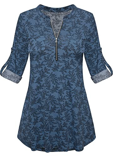 Plus Size Tops for Women Casual Shirts Long Sleeve Tunic Tops Maternity Clothes Floral Printed Oversized T Shirts Size 20 22