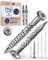 1000 viti per terrazze, lunghezza 5 x 50 mm, perfette per assi da 20 mm, in acciaio inox C1 temprato, Torx 25 con 2 punte, viti per legno con testa piatta svasata, filettatura parziale