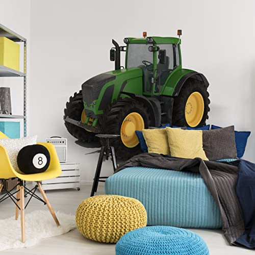 Muralo Selbstklebende Fototapete 152,5x104 Jugend Schlepper Traktor Moderne Tapete Kinderzimmer Schlafzimmer Wandbilder Wandtapete Wandtattoo XXL Br.152,5xHö.104