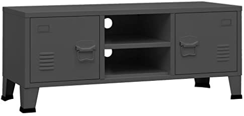 vidaXL Mobile TV Industriale Antracite 105x35x42 cm in Metallo