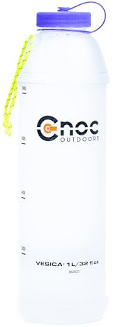 Cnoc Outdoors Vesica Collapsible Water Bottle, Wide Mouth Purple, 42mm Thread, BeFree Compatible