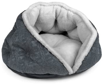 TrendPet LunaNest - kuscheliges Nest, Hundebett, Katzenbett - Für Hunde und Katzen (Grau)