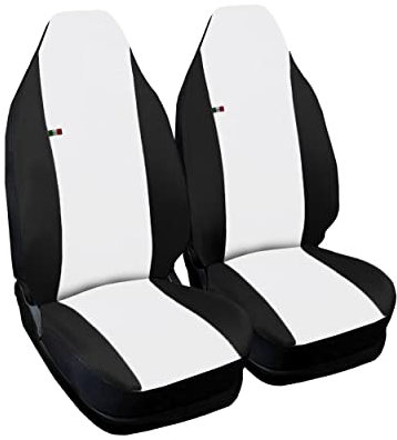 Auto Accessori Lupex - Sitzbezüge für Autositz, kompatibel Autositzbezüge für Smart Fortwo Zweite Serie, Weiß Schwarz | 451 | Made in Italy | Sitzbezug Set Paar Vorne | Innensitze