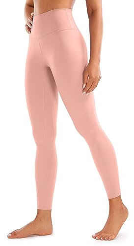 CRZ YOGA Femmes Brushed Naked Feeling Yoga Leggings Taille Haute Mat Sports Collants Pantalon - 64cm/71cm Bouffée Rose 44