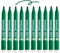 PENOL Whiteboard-Marker, 10 Whiteboard Stifte in der Farbe Grun – 800, 1,5 mm Rundspitze, Trocken Abwischbarer Marker mit Nordic Swan Ecolabel, Geruchlose Folienstifte für Büro und Schule