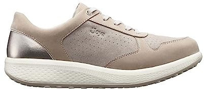 JOYA Britt Beige, Damensneaker aus Nubukleder für gesundes, entspanntes Gehen im Alltag, schicke Freizeitschuhe in Beige