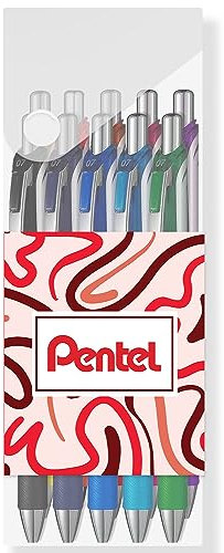Pentel EnerGel XM BL77 – einziehbarer Flüssiggelschreiber – 0,7 mm – 54 % recycelt – Essential 10 Stück in Hülle