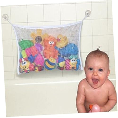 Toyvian Toy Storage Container for Bathroom Net Storage Bag Child White Take a Bath