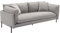 Vente-unique-Sofa 3-Sitzer - Stoff - Grau - CORFINO