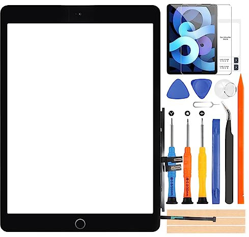 Pantalla táctil para iPad 7 7ª Gen táctil para iPad 8 8ª Gen, Digitizer Touchscreen para iPad 10.2 2019 A2197 A2200 10.2 2020 A2428 A2429, con Home Buttone, Incluye Herramientas de reparación (Negro)