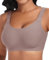 Nahtloser BH Damen Ohne Bügel Glatt Komfort Vollschalen Gepolstert Bustier Weicher BH Bequemer T-Shirt Soft BH Bra Bralette (Braun, M)