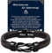 Merclix 60. Geburtstag Mann Lederarmband Herren Geschenk - Schwarz und Braun - Schiebeverschluss - Sport, Liebe - Fashion Jewelry - Minimal - 1 Stück