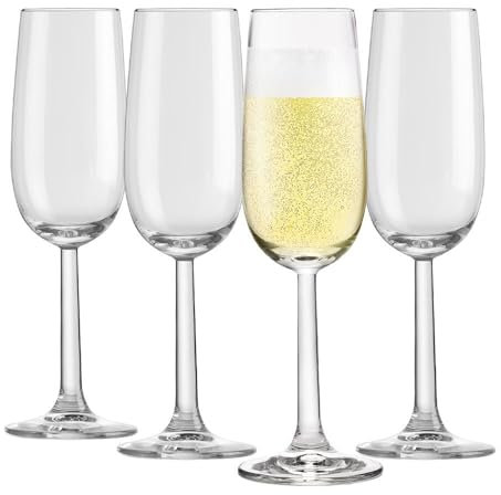 Murago - Sekt Gläser Timeless 4er Set ca. 170ml - Sektgläser spülmaschinenfeste Champagnergläser Sektglas Proseccogläser Glas Gläserset