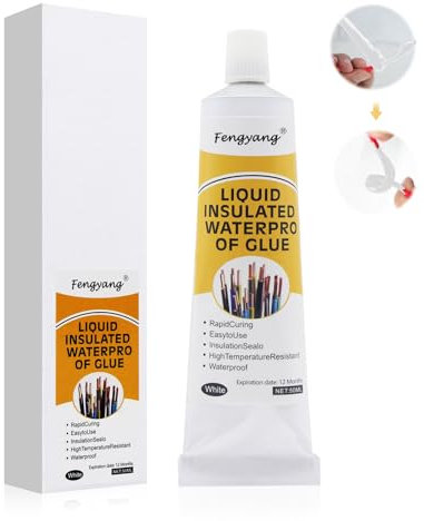 Fengyang® Ruban Adhésif Electrique Liquide, Isolant Electrique Liquide, Ruban Electrique Liquide A Séchage Rapide, Convient Pour Tous Les Types De Câbles Et D'appareils Electriques (White)