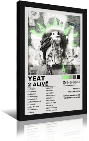 HKLOPUY YEAT Album 2 Alivë Poster, dekoratives Gemälde, Leinwand, Wandposter und Kunstdruck, moderne Familienschlafzimmer-Dekoration, Poster, 20 x 30 cm