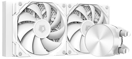 ID-COOLING FX240 PRO WHITE Liquid CPU Cooler for Desktop - 240mm AIO Cooler, 2 x 120mm High-efficient Fans, Special CD Pattern Pump Header, Intel & AMD Compatible