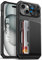 Vihibii for iPhone 15/iPhone 14/iPhone 13 Case with Card Holder (4 Cards) [RFID Blocking] & Slide Camera Cover, Military Grade Drop Protection, Rugged Hard Back & Silicone Edge Phone Case, 6.1, Black