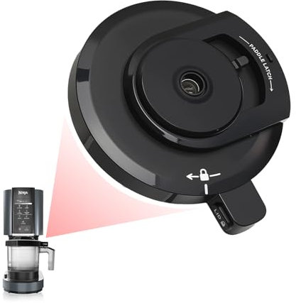 Compatible Lid for Ninja Ice Cream Maker NC301 Series, Ice Cream Replacement Lid, Replacement Parts Accessories Compatible with NinjaNC299AMZ/NC301/NC300/NC201/NC101 Series (NO Paddle)