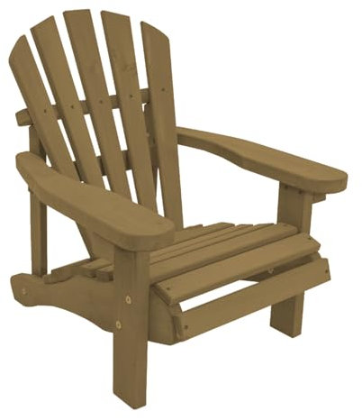 AMATA UNGURS Adirondack-Stuhl für Kinder im Innen- und Außenbereich – wasserdichter Adirondack-Stuhl aus Holz für Kinder für Hinterhof, Garten oder Spielzimmer – entworfen für Langlebigkeit und